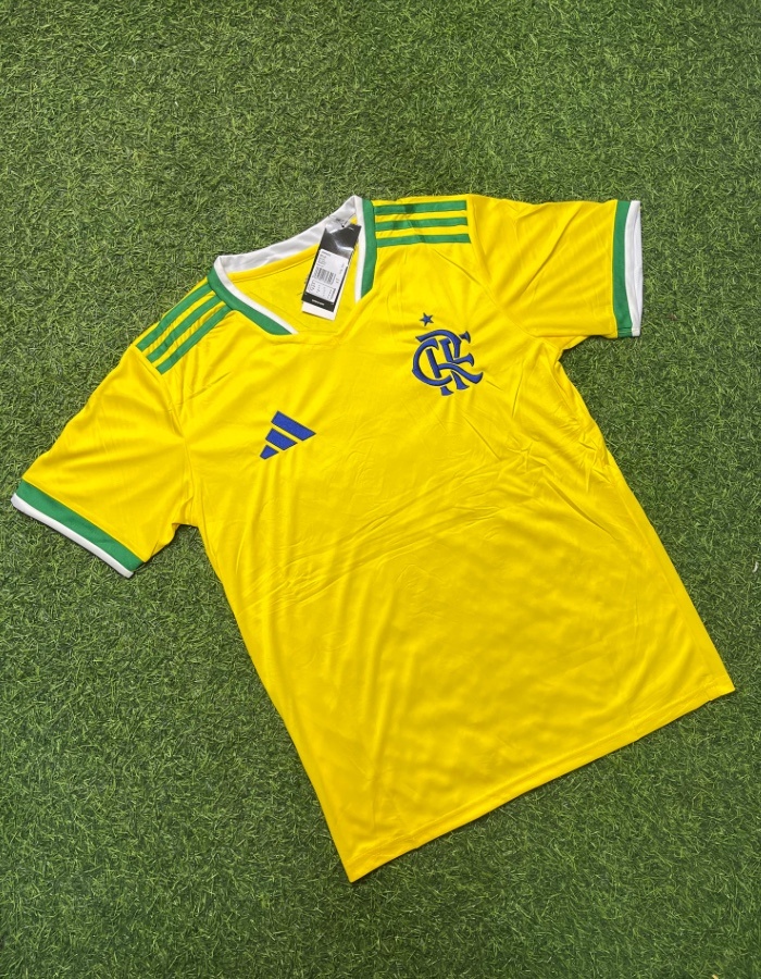 CAMISA FLAMENGO BRASIL- AMARELO+VERDE 2026