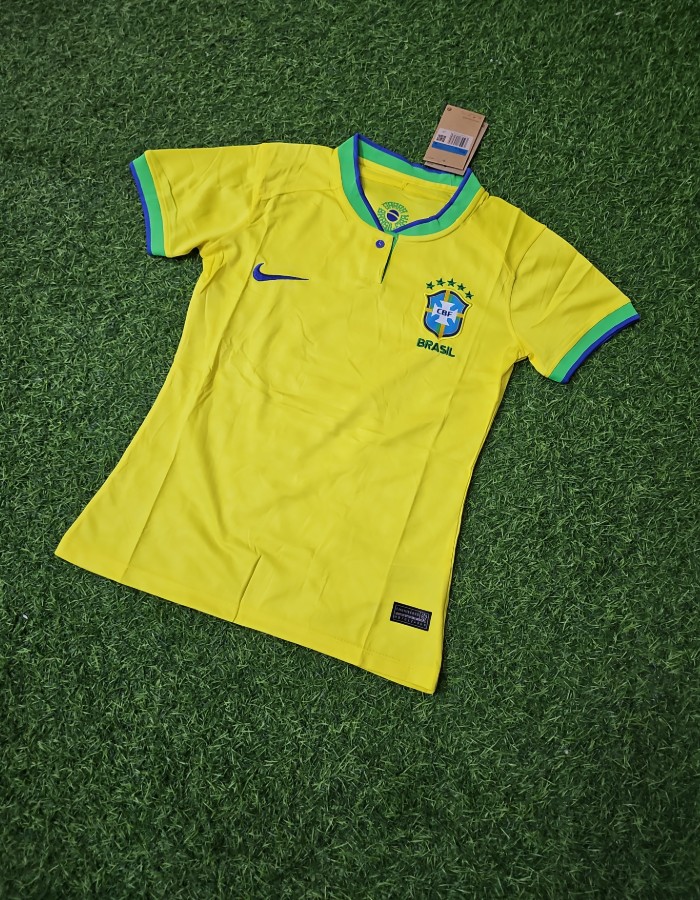 CAMISA FEMINIMA SELEÇÃO BRASIL HOME COPA DO MUNDO 2022