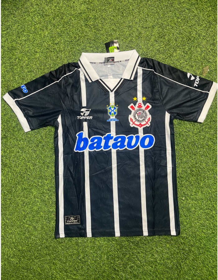 Foto 2 — CAMISA CORINTHIANS RETRÔ 1999 BATAVO PRETO