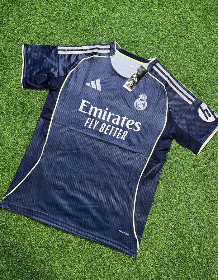 Camisa Real Madrid  Away 25/26 Cinza - Modelo Torcedor